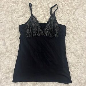 Ruby Ribbon black and lace second skin cami size 36
